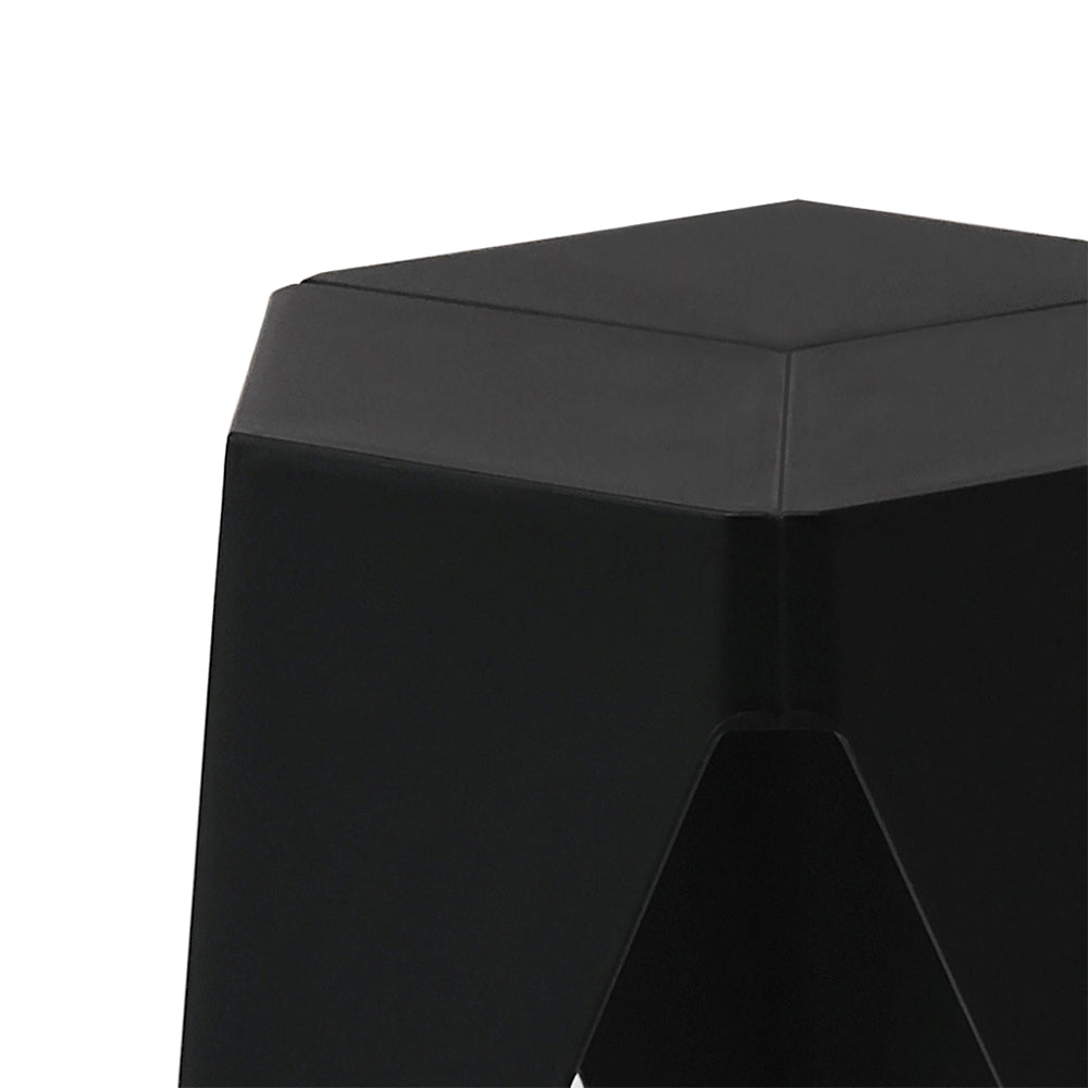 Artiss 2x Puzzle Plastic Foot Stool Black