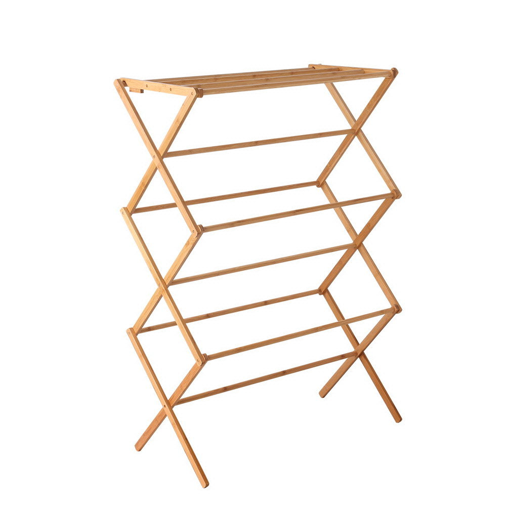 artiss-clothes-rack-airer-foldable-bamboo-drying-laundry-dryer-garment-hanger at www.mallsonline.com.au