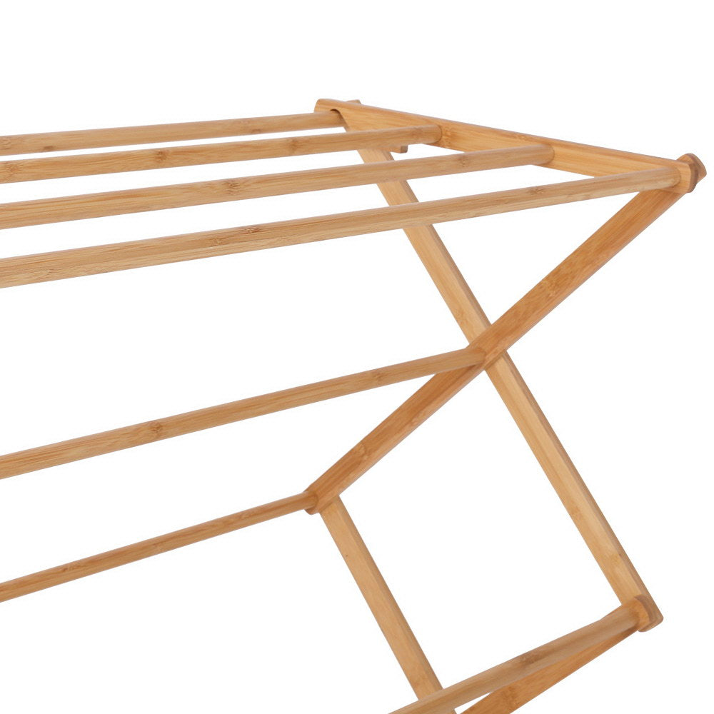 artiss-clothes-rack-airer-foldable-bamboo-drying-laundry-dryer-garment-hanger at www.mallsonline.com.au