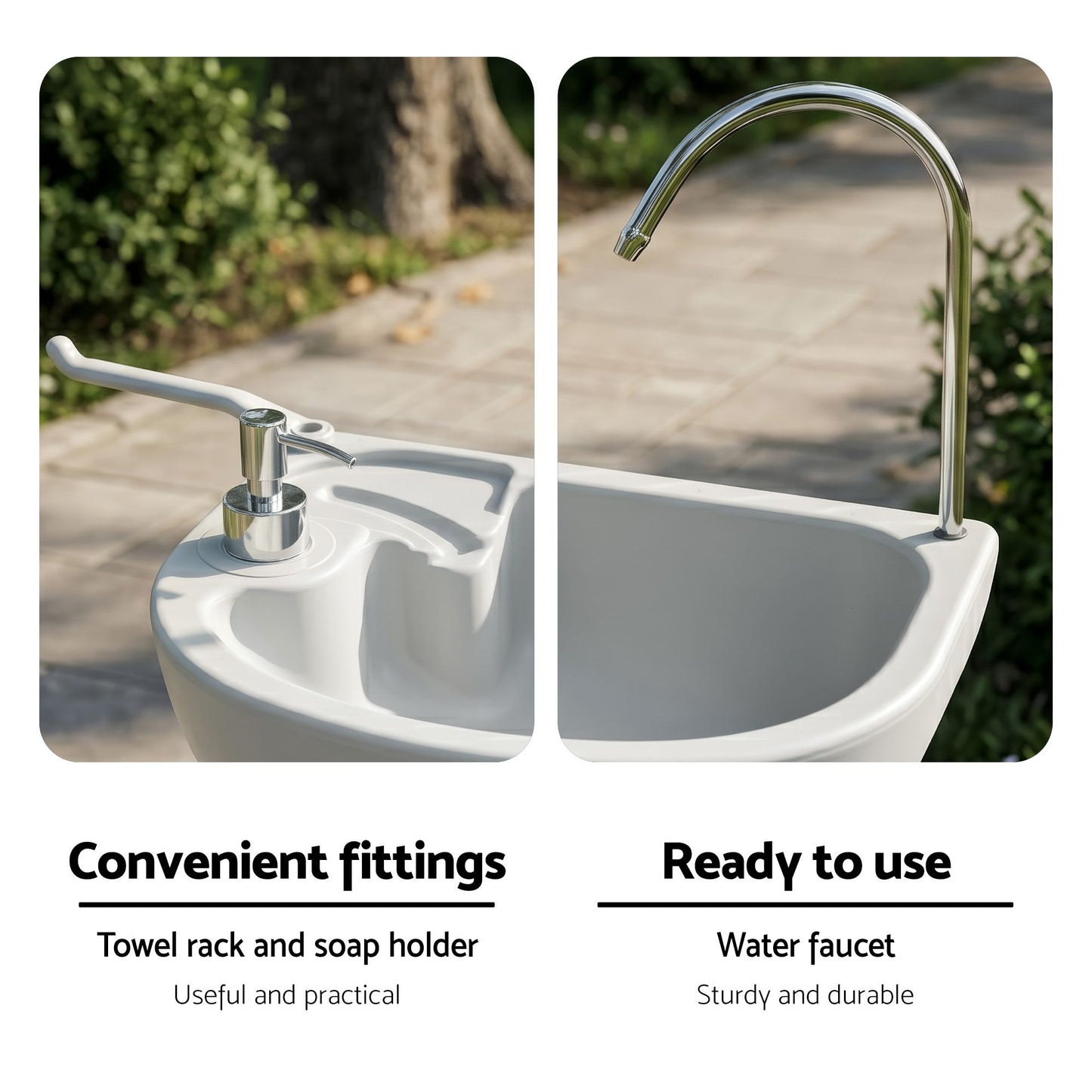 Weisshorn Portable Camping Sink Stand 19L | Hand Wash Basin