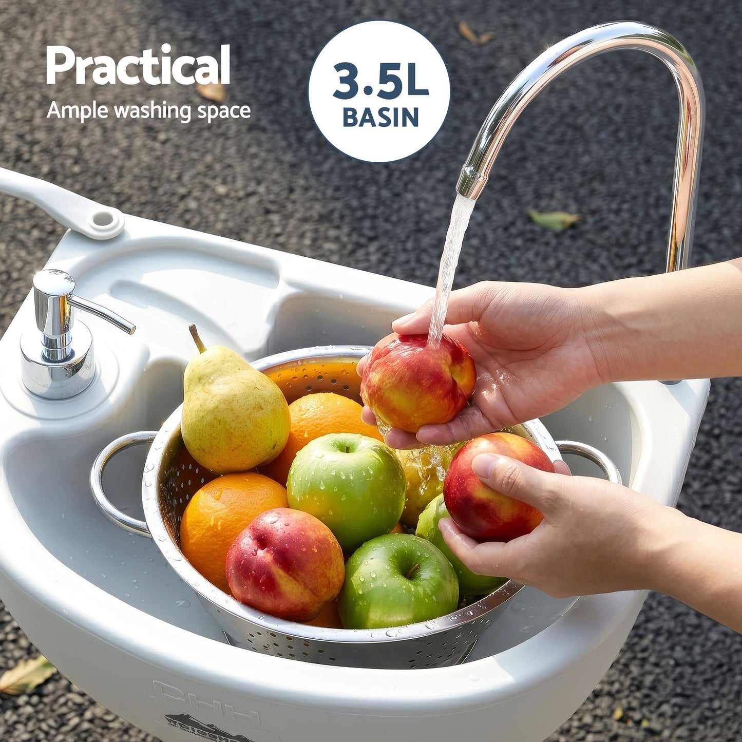 Weisshorn Portable Camping Sink Stand 19L | Hand Wash Basin