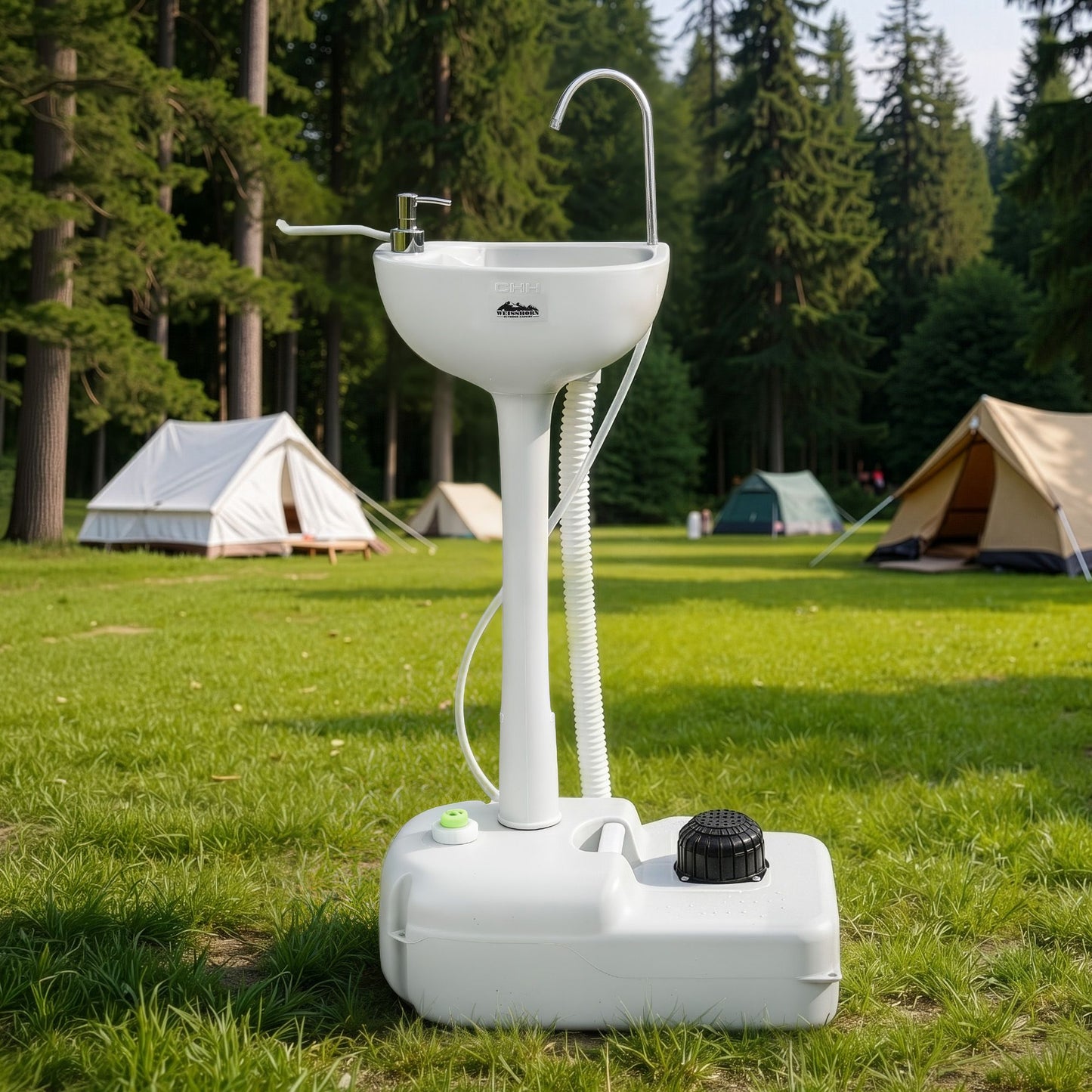 Weisshorn Portable Camping Sink Stand 19L | Hand Wash Basin