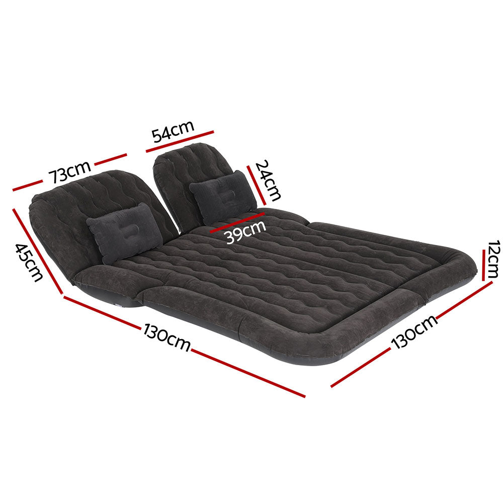 Weisshorn Car Mattress 175x130 Inflatable SUV Back Seat Camping Bed Black