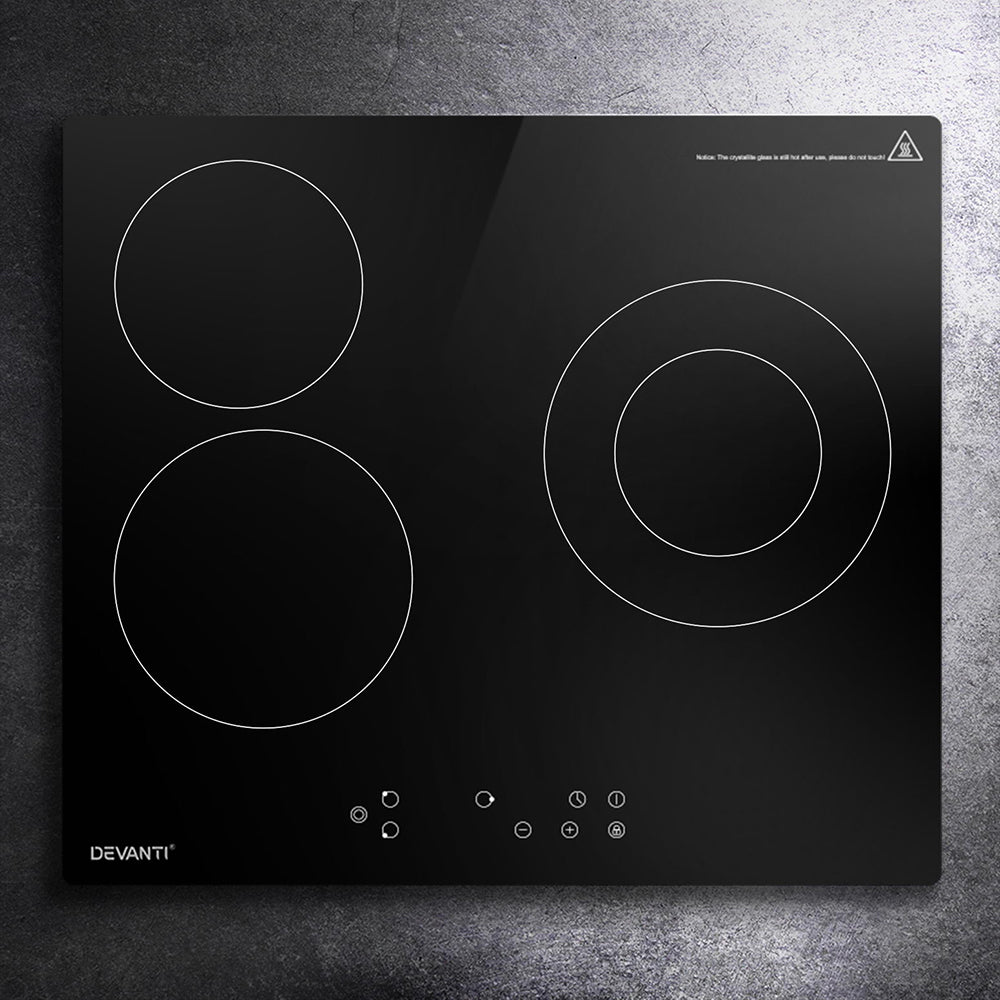 devanti-electric-ceramic-cooktop-60cm-kitchen-cooker-4-burner-hob-touch-control-5200w at www.mallsonline.com.au