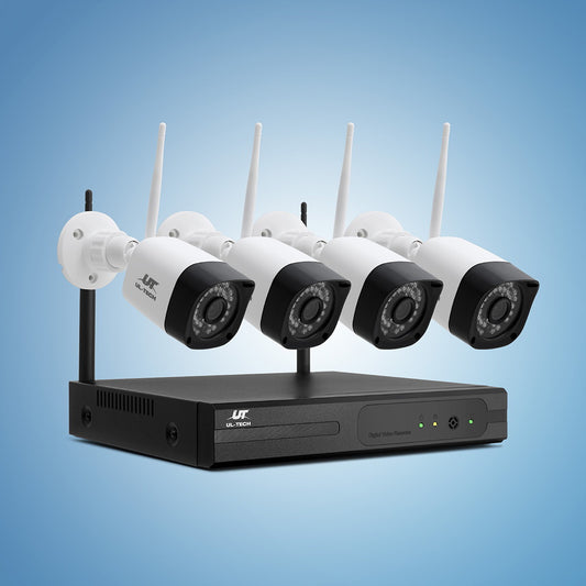 ul-tech-3mp-wireless-cctv-8ch-4-square-camera at www.mallsonline.com.au