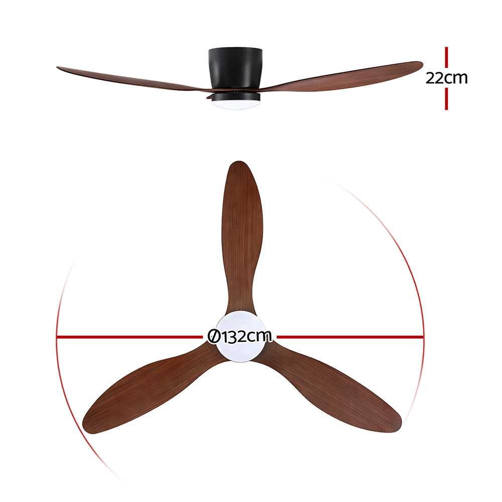 devanti-52-ceiling-fan-dc-motor-w-light-w-remote-dark-wood www.mallsonline.com.au
