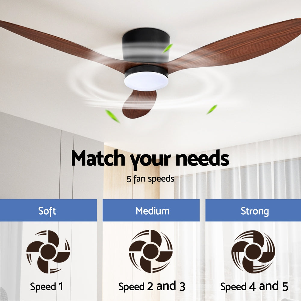 devanti-52-ceiling-fan-dc-motor-w-light-w-remote-dark-wood www.mallsonline.com.au