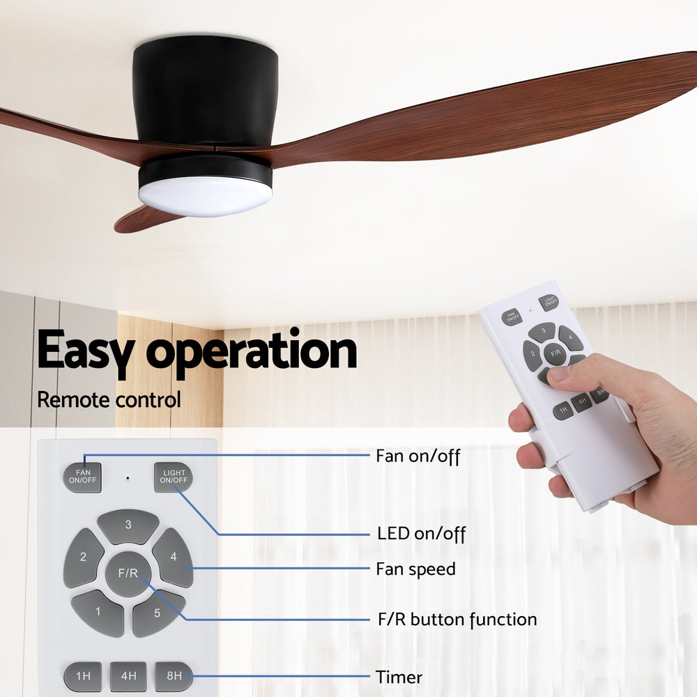 devanti-52-ceiling-fan-dc-motor-w-light-w-remote-dark-wood www.mallsonline.com.au