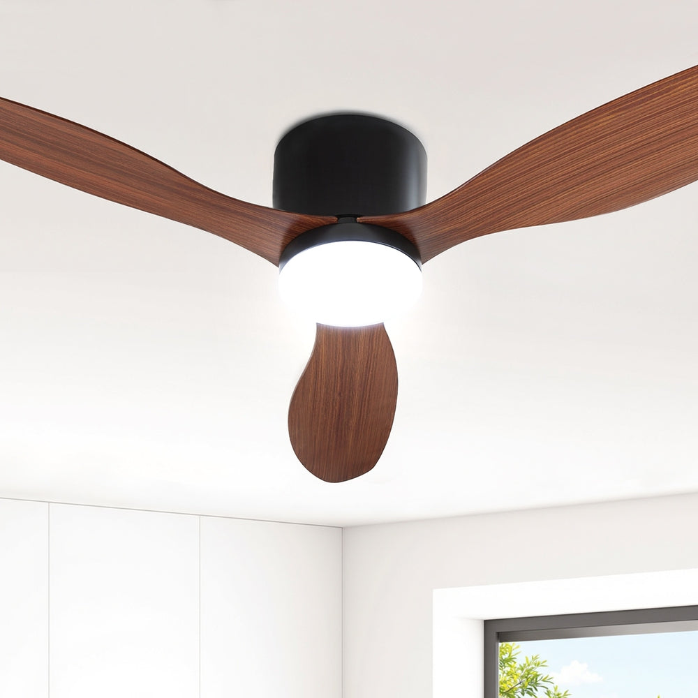 devanti-52-ceiling-fan-dc-motor-w-light-w-remote-dark-wood www.mallsonline.com.au