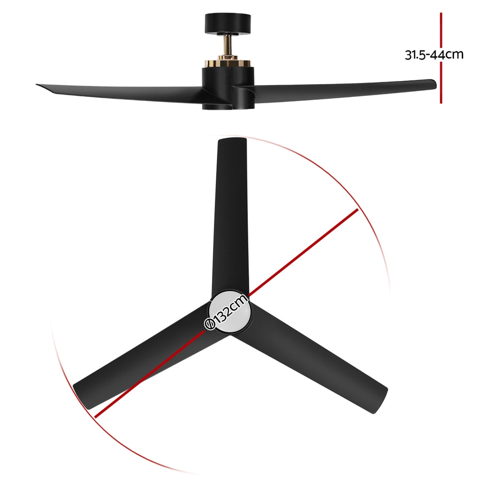 devanti-52-ceiling-fan-dc-motor-w-light-w-remote-black at www.mallsonline.com.au