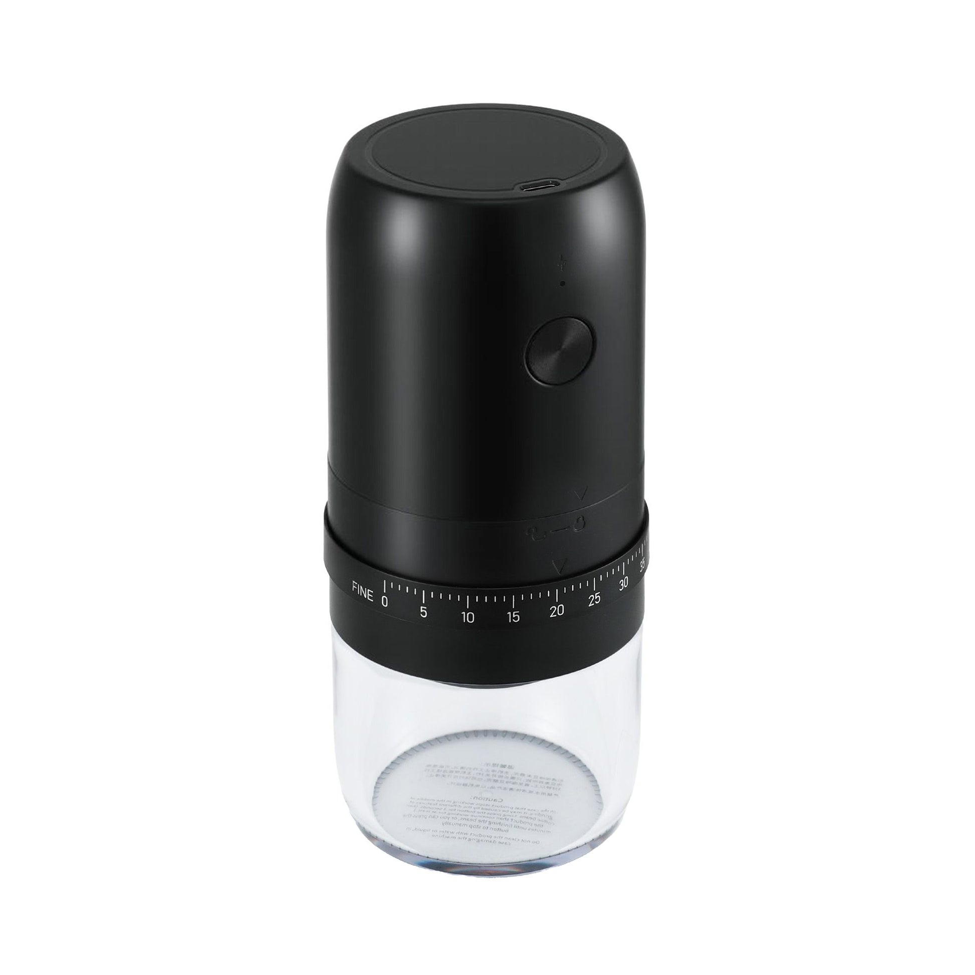 Devanti Electric Coffee Grinder USB-C Rechargeable Portable Coffee Bean Grinder with 40 Precise Grind Settings | Automatic Spice Nut Pepper Grinder Mill with Cleaning Brush & Ground Coffee Container for Home Office Camping Travel, Black