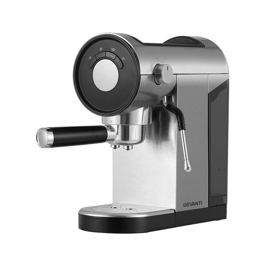 devanti-coffee-machine-espresso-maker-20-bar-milk-frother-cappuccino-latte-cafe at www.mallsonline.com.au