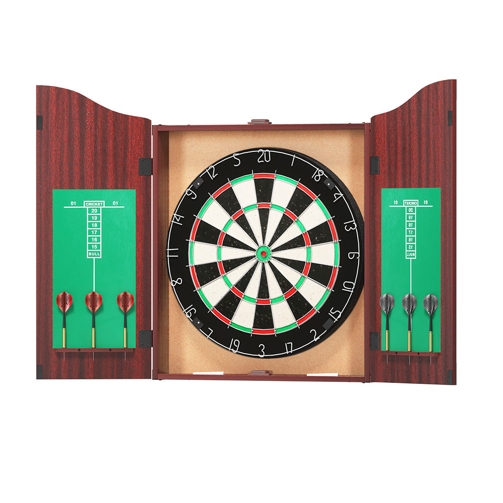 18-dartboard-cabinet-set-professional-dartboard-wood-classic-game-party-sport at www.mallsonline.com.au