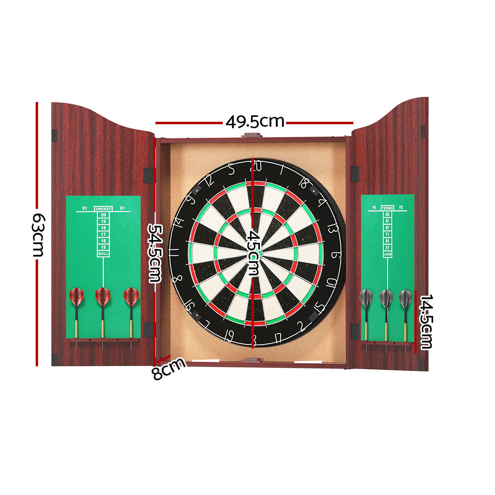 18-dartboard-cabinet-set-professional-dartboard-wood-classic-game-party-sport at www.mallsonline.com.au