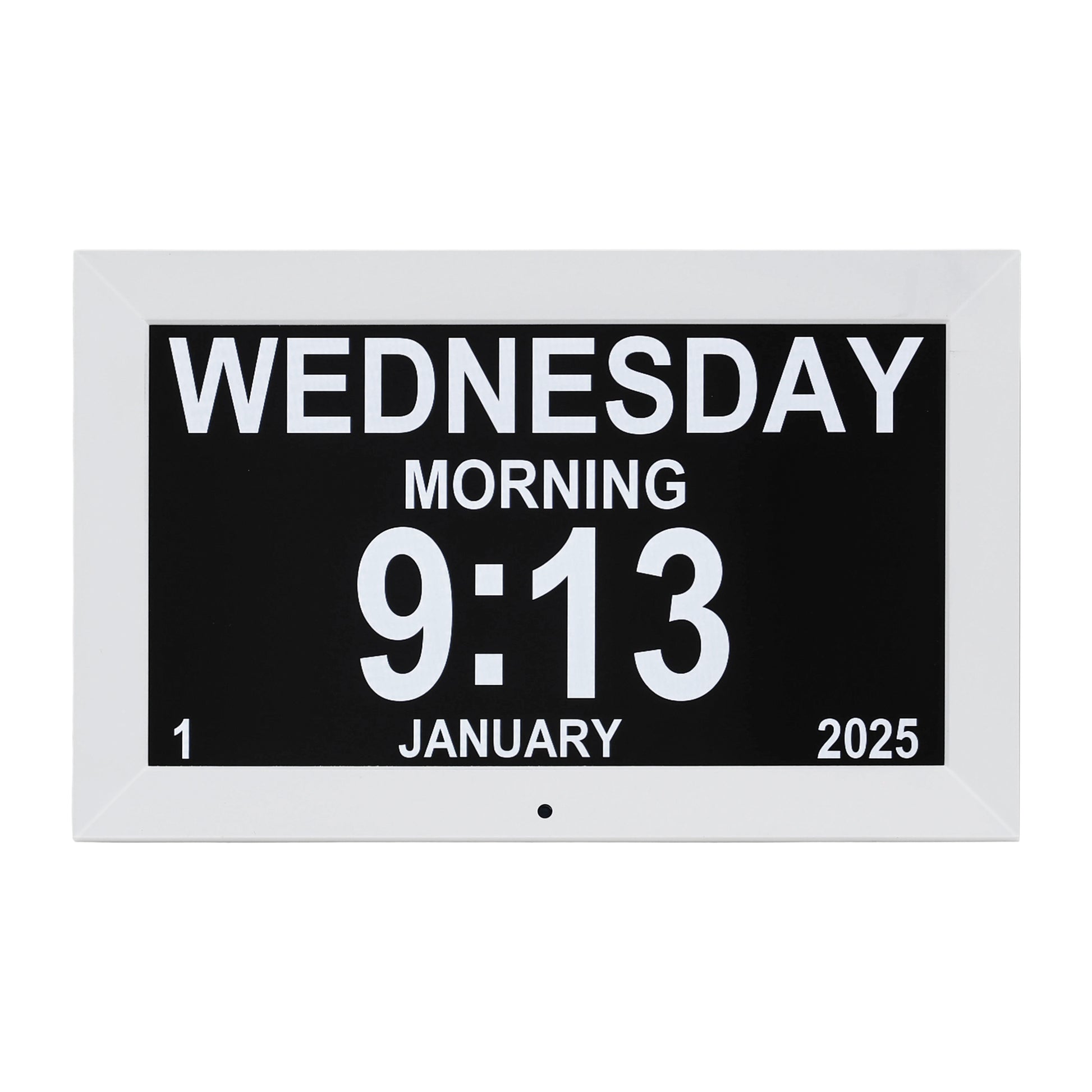 Artiss 10" Digital Day Clock Alarm Calendar Dementia Date Week Desk Clocks White