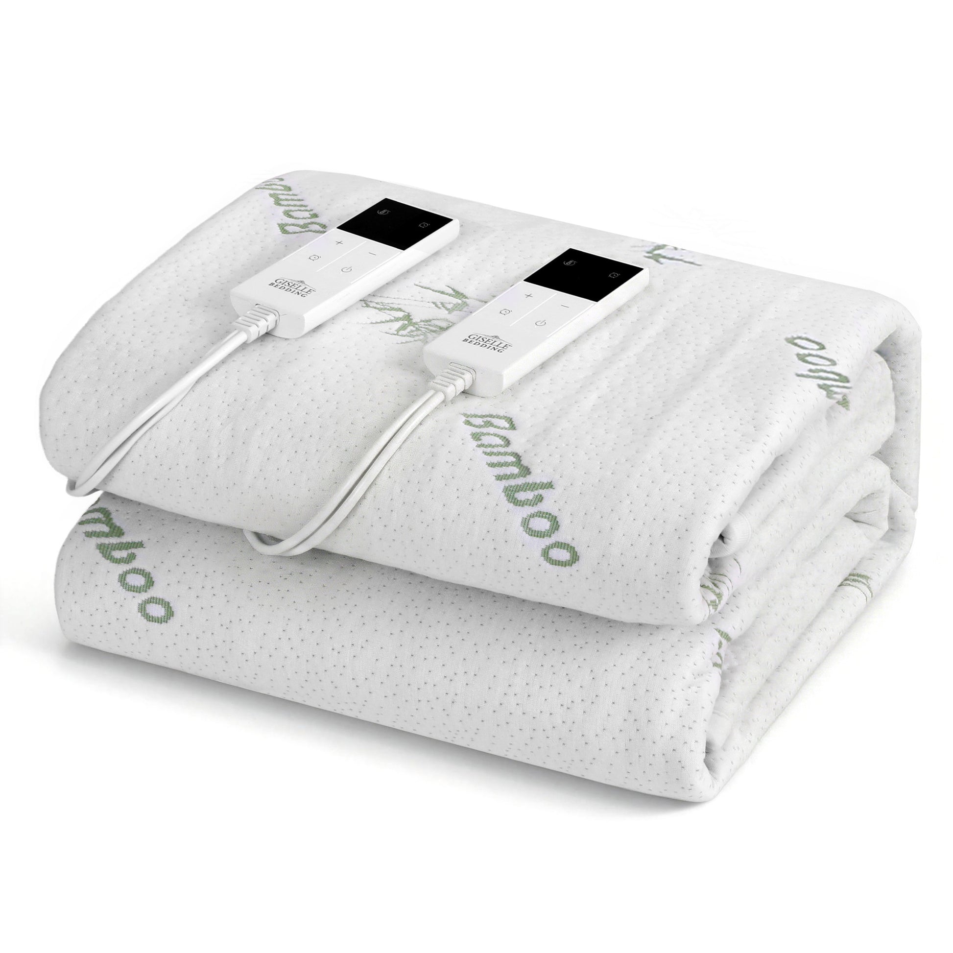 Giselle Electric Blanket Bamboo Fabric King Fitted Heated Pad Underlay Washable Winter