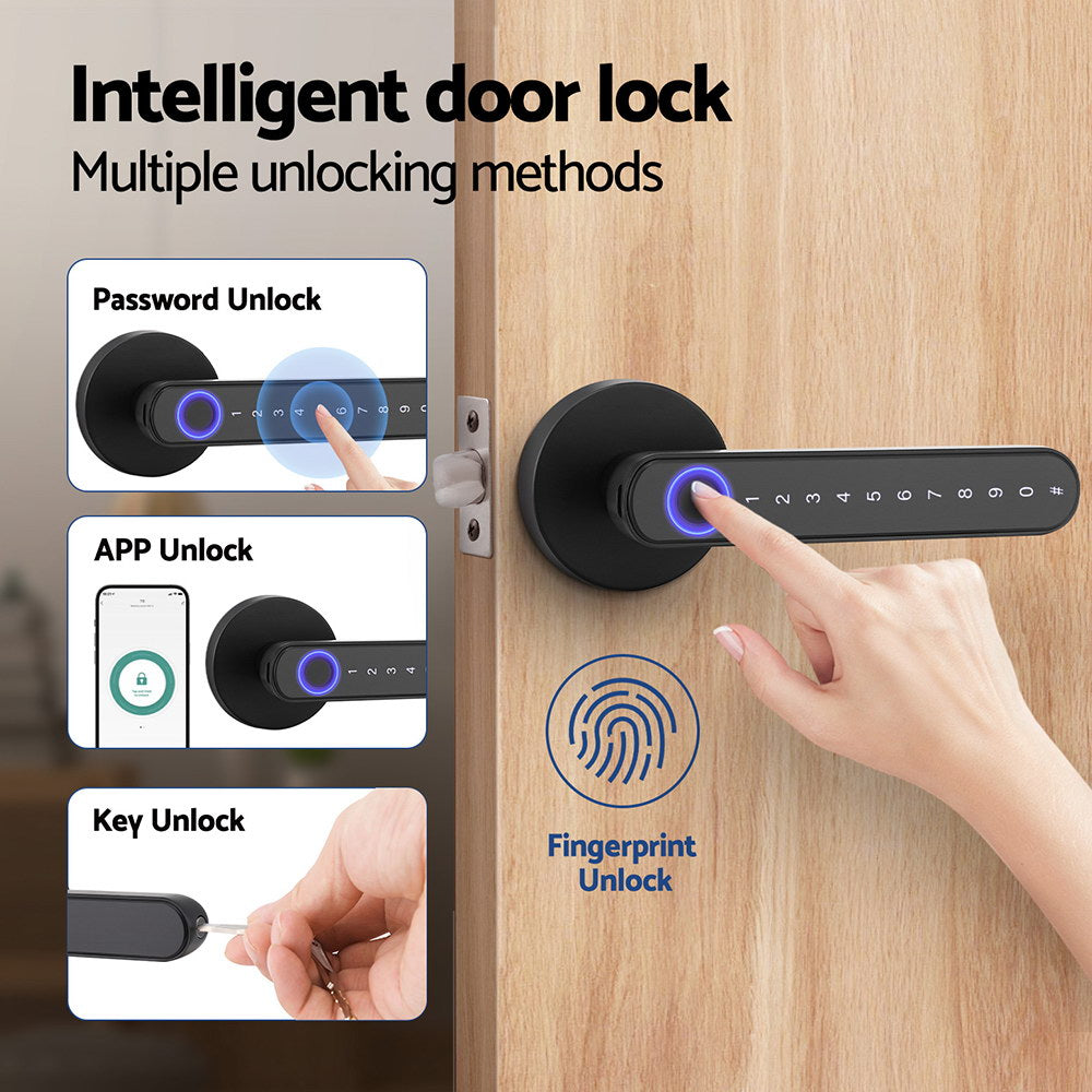 ul-tech-fingerprint-door-lock-smart-electronic-handle www.mallsonline.com.au