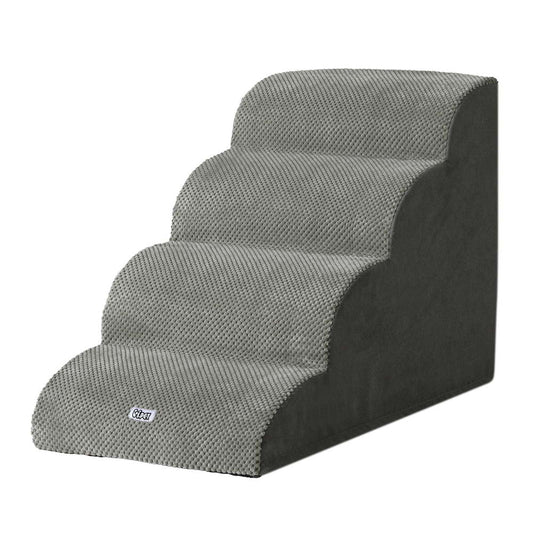 i-pet-dog-ramp-steps-foam-4-tier-pet-stairs-for-bed-sofa-car-portable-indoor at www.mallsonline.com.au