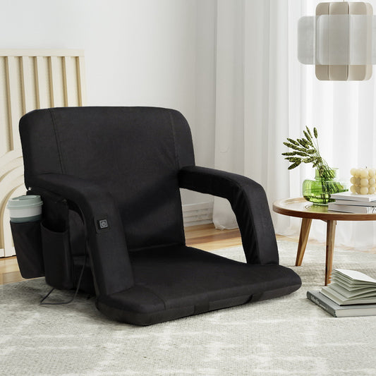 artiss lounge sofa bed with armrest heated floor recliner futon couch folding chair cushion