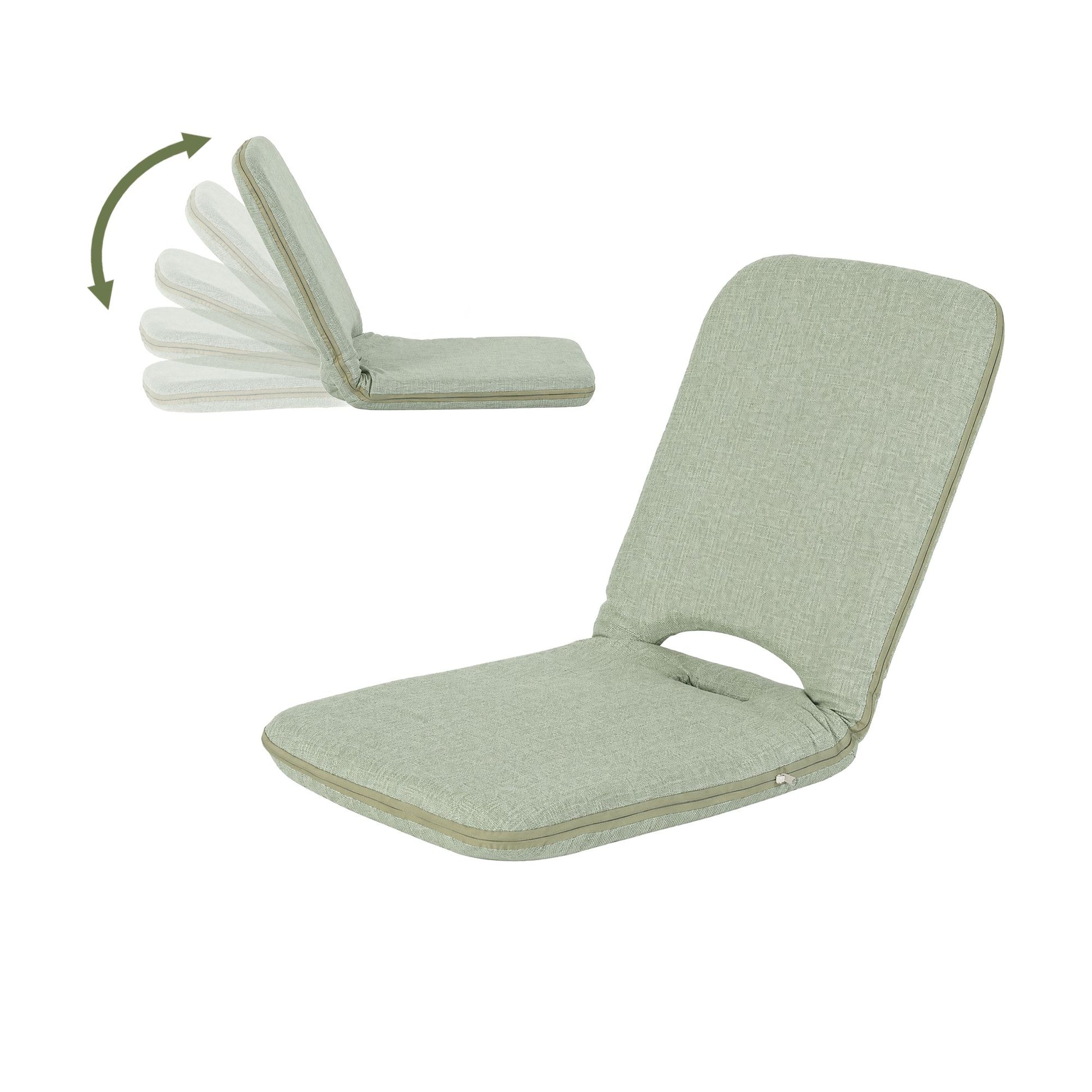 Artiss Floor Chair 5 Position Adjustable Green Lazy Sofa for Living Room Bedroom