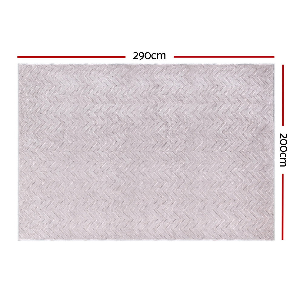 artiss-floor-rugs-200x290cm-washable-area-mat-large-carpet-microfiber-ripple at www.mallsonline.com.au