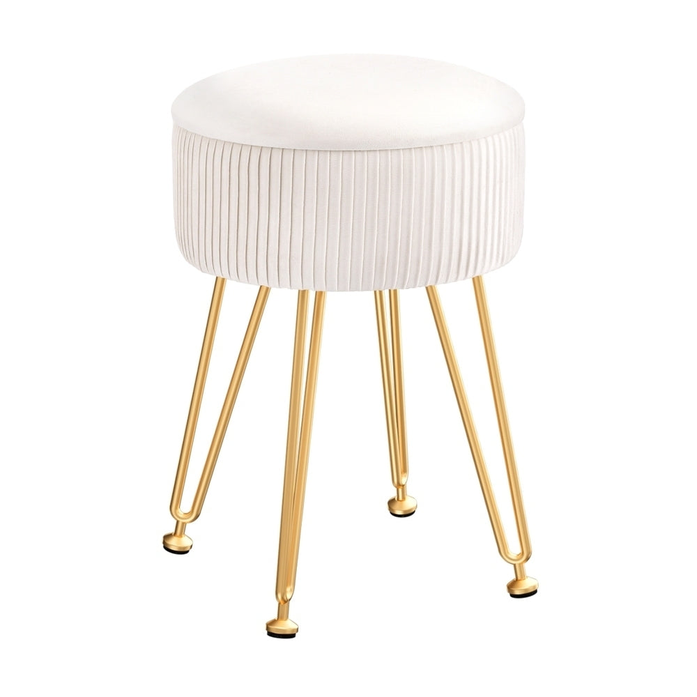 artiss-ottoman-storage-foot-stool-vanity-velvet-round-white at www.mallsonline.com.au