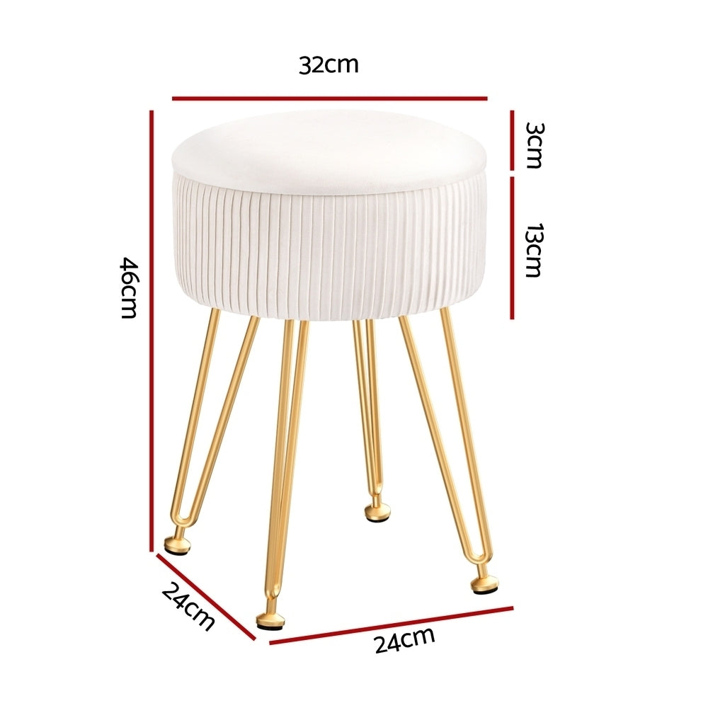 artiss-ottoman-storage-foot-stool-vanity-velvet-round-white at www.mallsonline.com.au