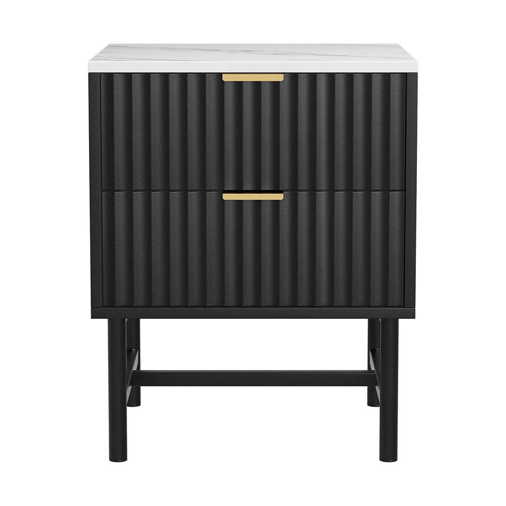 artiss-bedside-table-2-drawers-black at www.mallsonline.com.au