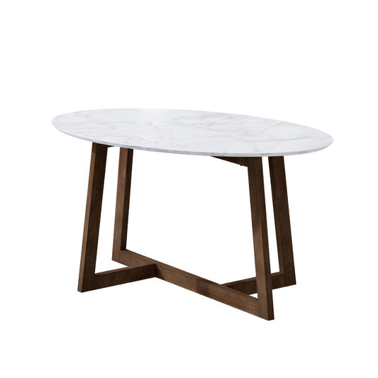 artiss-coffee-table-oval-marble-effect at www.mallsonline.com.au