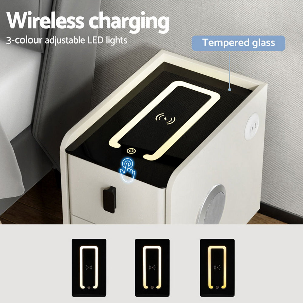 artiss-smart-bedside-table-with-wireless-charging-aida-white at www.mallsonline.com.au