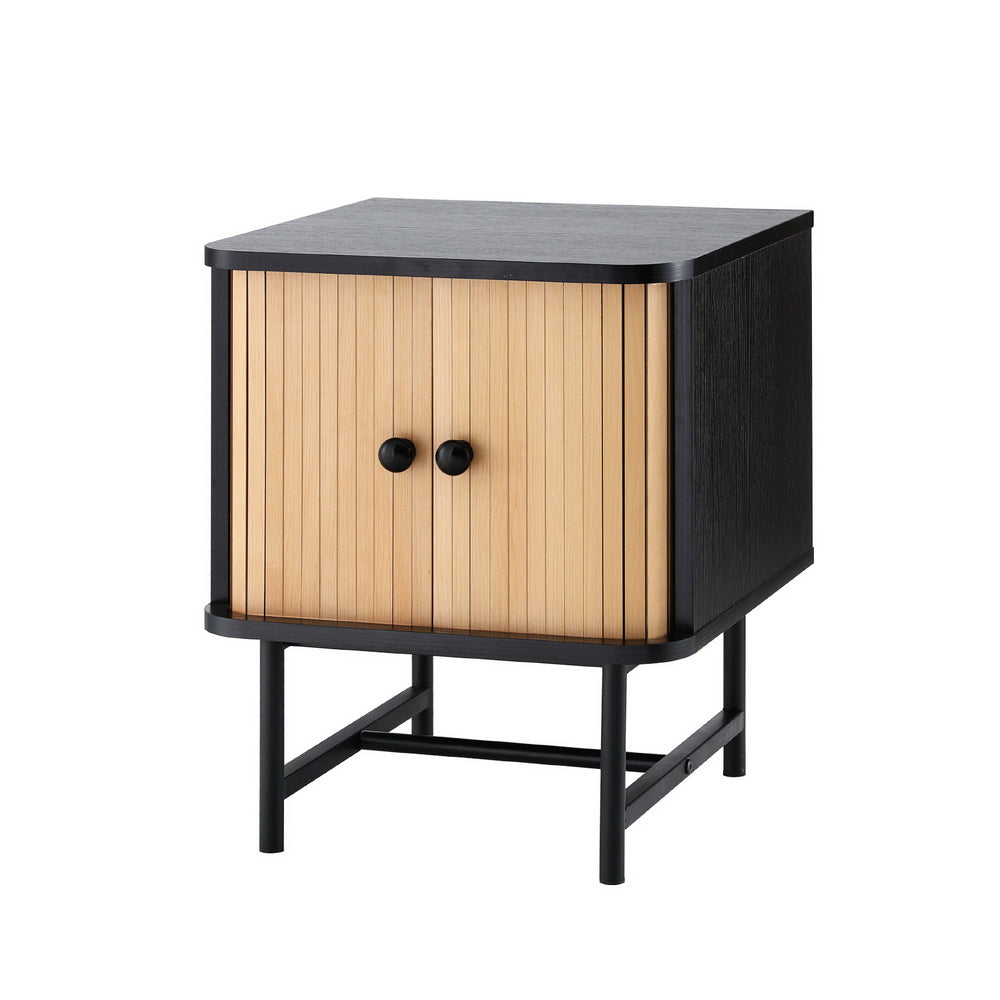 artiss-bedside-table-with-sliding-doors-boris at www.mallsonline.com.au