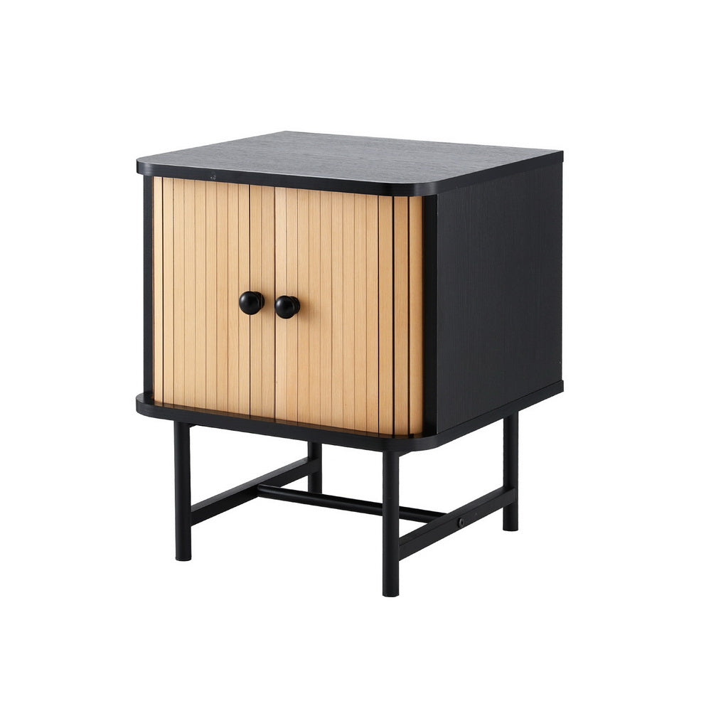 artiss-bedside-table-with-sliding-doors-boris at www.mallsonline.com.au