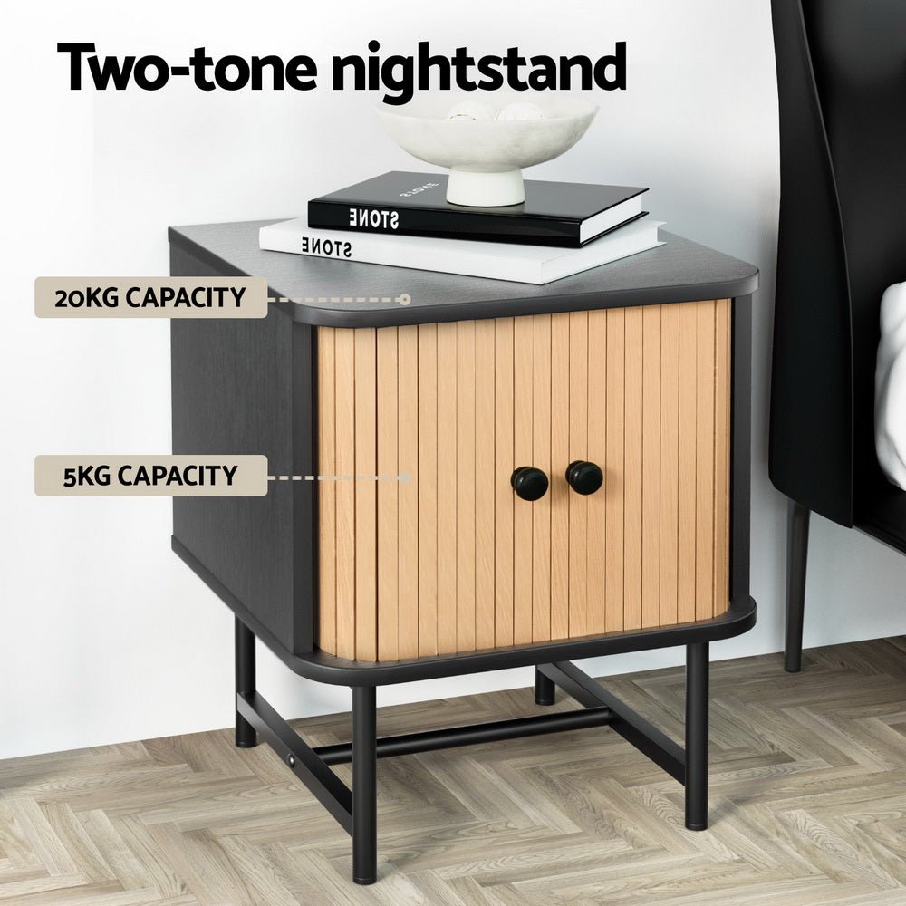 artiss-bedside-table-with-sliding-doors-boris at www.mallsonline.com.au