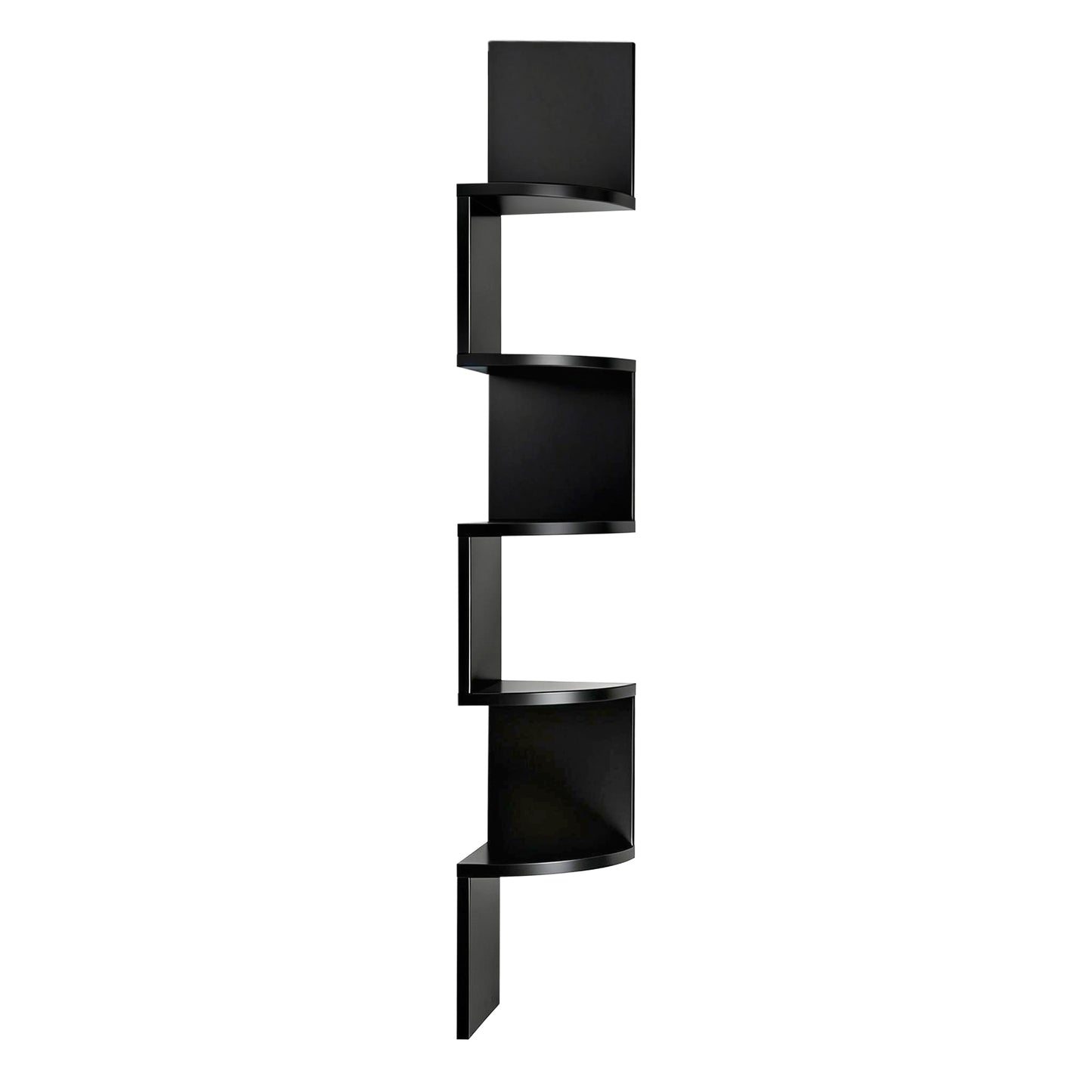 Artiss Wall Shelf Bookshelf Corner Floating 5-Tier Black