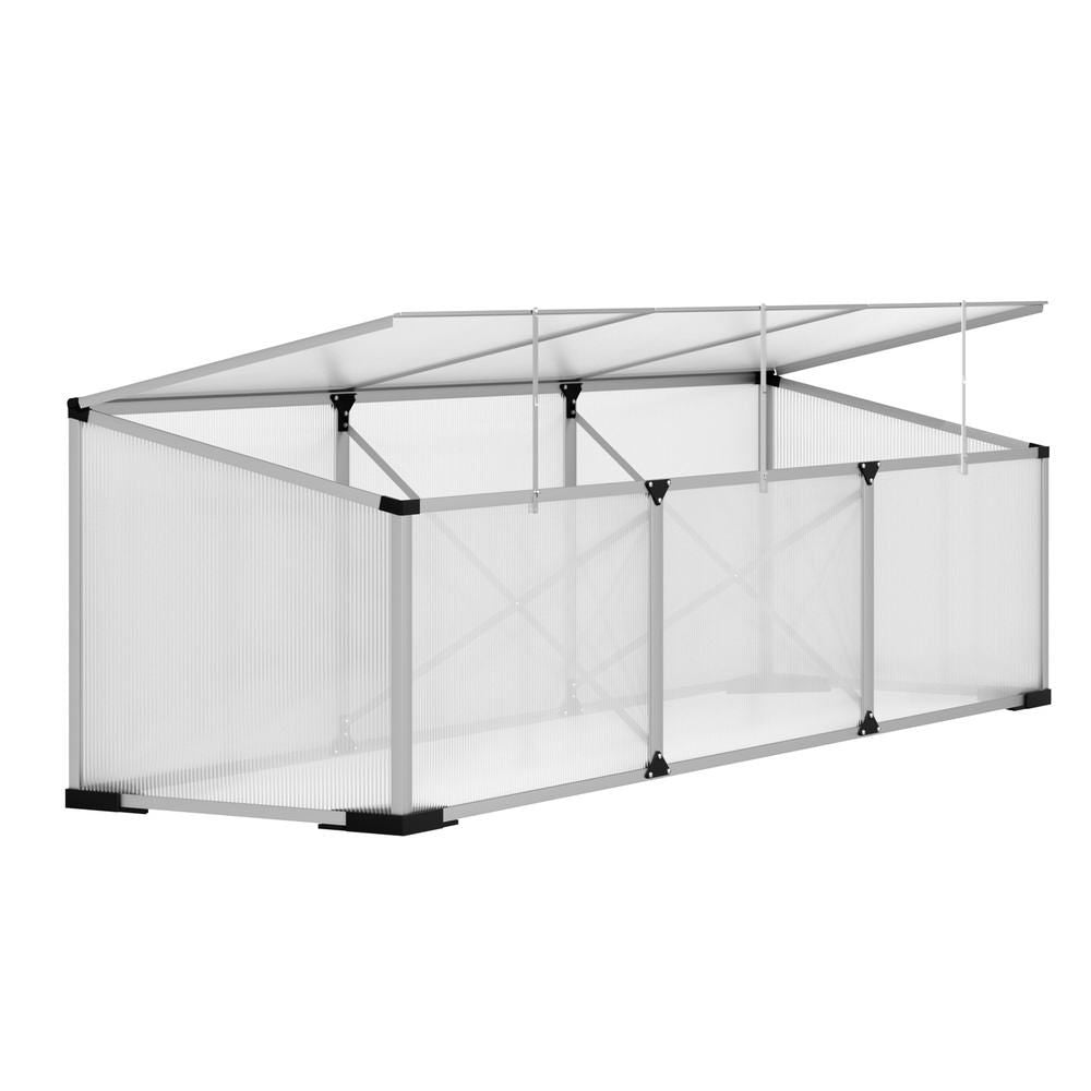 Green Fingers Greenhouse 180x50x50CM Cold Frame Plant Grow Aluminium Polycarbonate Green House
