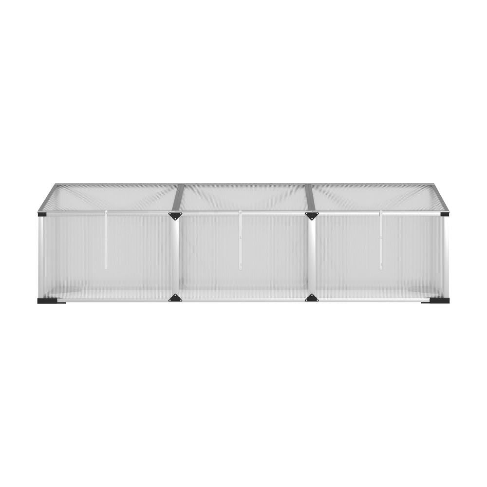 Green Fingers Greenhouse 180x50x50CM Cold Frame Plant Grow Aluminium Polycarbonate Green House