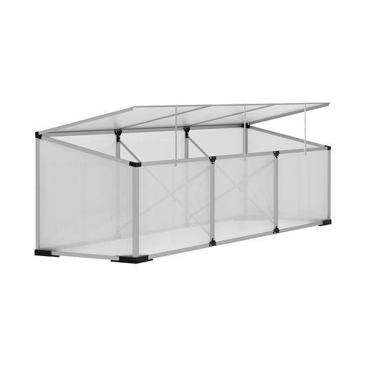 Green Fingers Greenhouse 180x50x50CM Cold Frame Plant Grow Aluminium Polycarbonate Green House