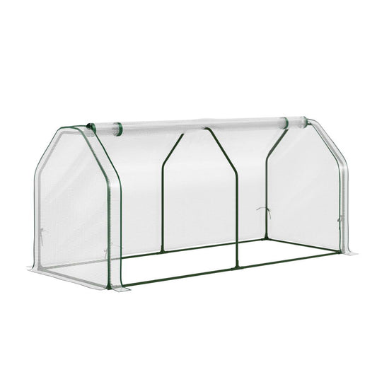 green-fingers-mini-greenhouse-pe-cover-green-house-roll-up-zippered-door-1-2x0-5x0-6m at www.mallsonline.com.au