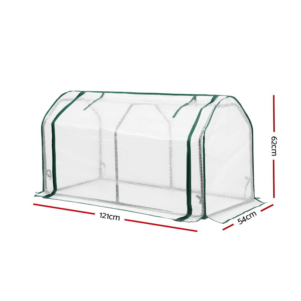 green-fingers-mini-greenhouse-pe-cover-green-house-roll-up-zippered-door-1-2x0-5x0-6m at www.mallsonline.com.au