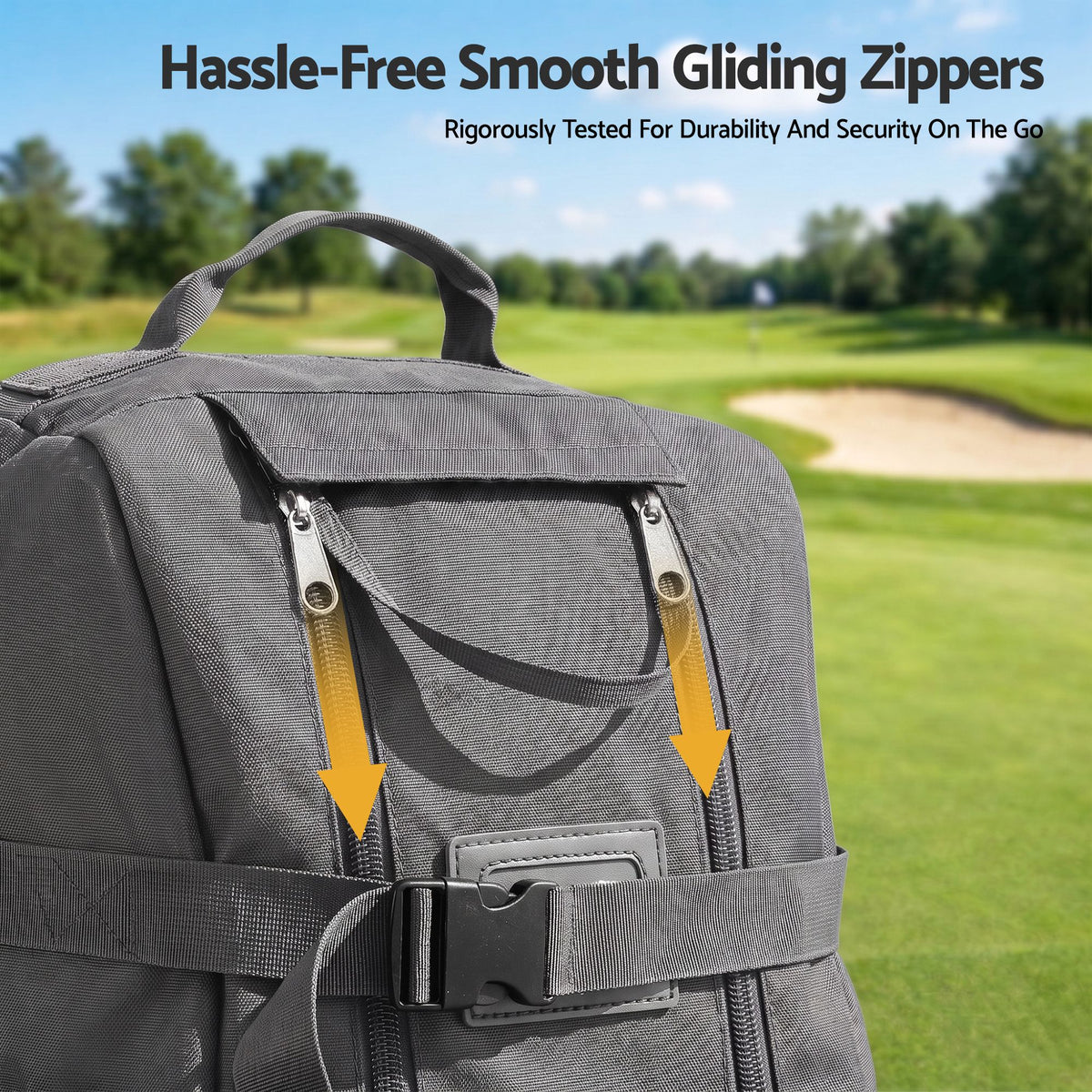 Everfit Golf Travel Bag Flight Cover Foldable Soft Case Wheels Grey