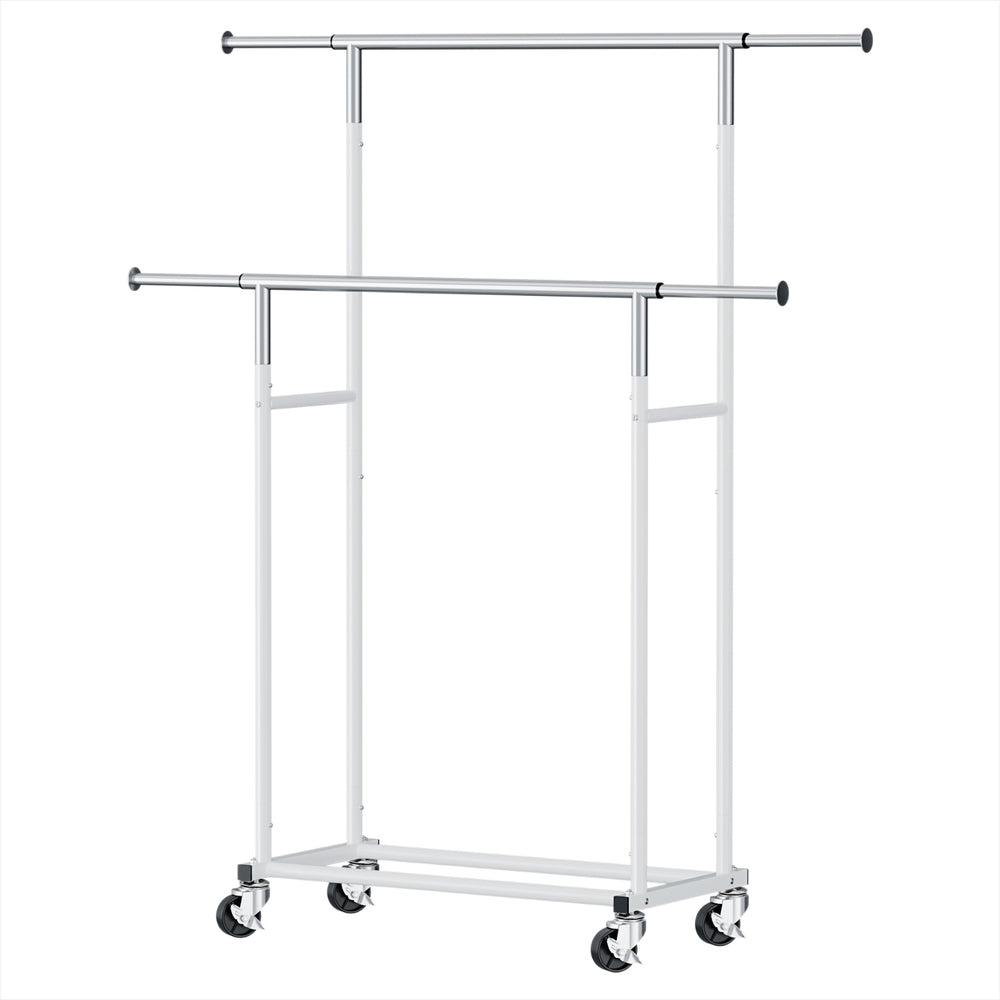 artiss-clothes-rack-double-rod-airer-rail-coat-stand-adjustable-hanger