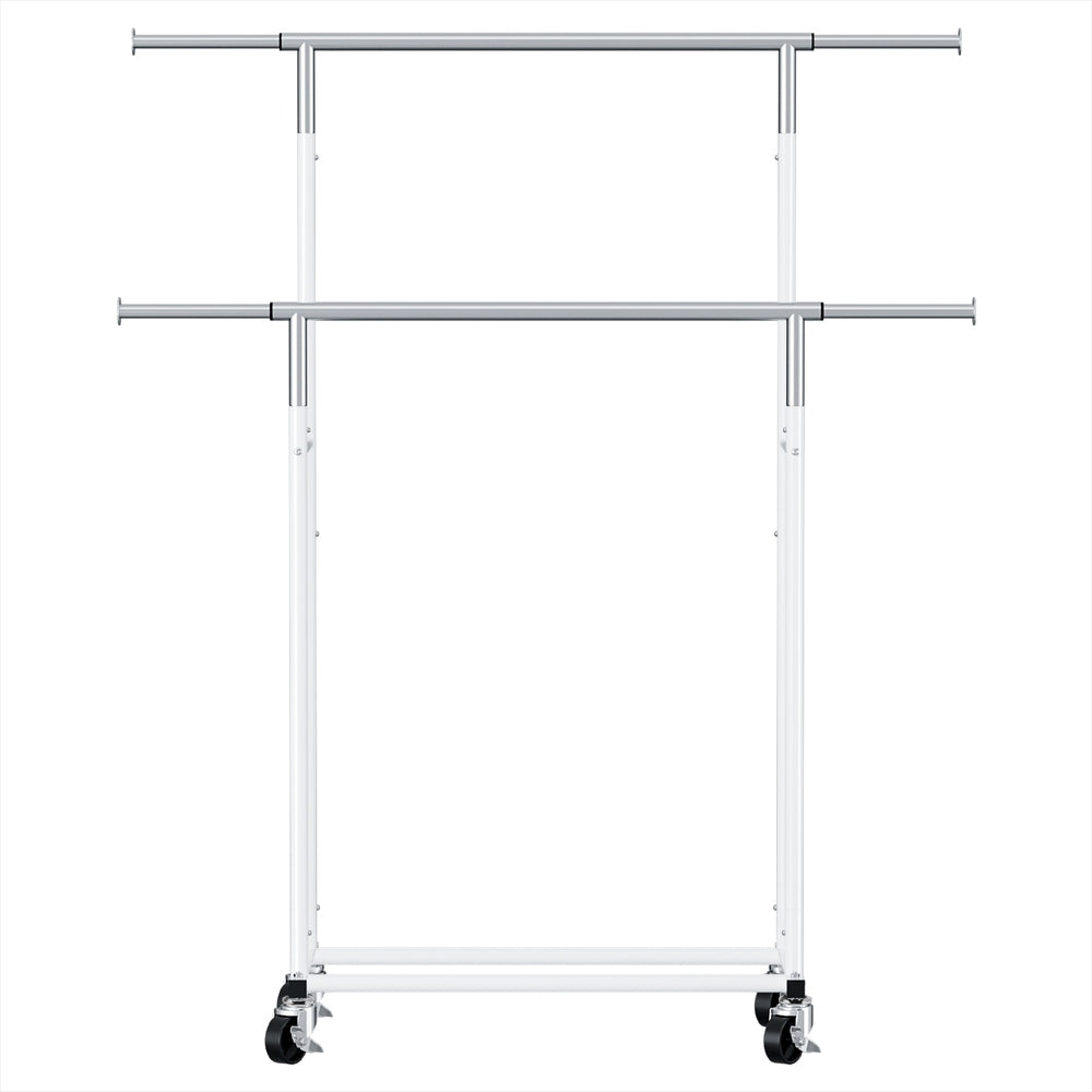 artiss-clothes-rack-double-rod-airer-rail-coat-stand-adjustable-hanger