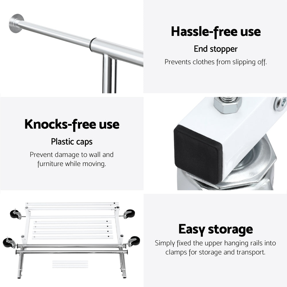 artiss-clothes-rack-double-rod-airer-rail-coat-stand-adjustable-hanger
