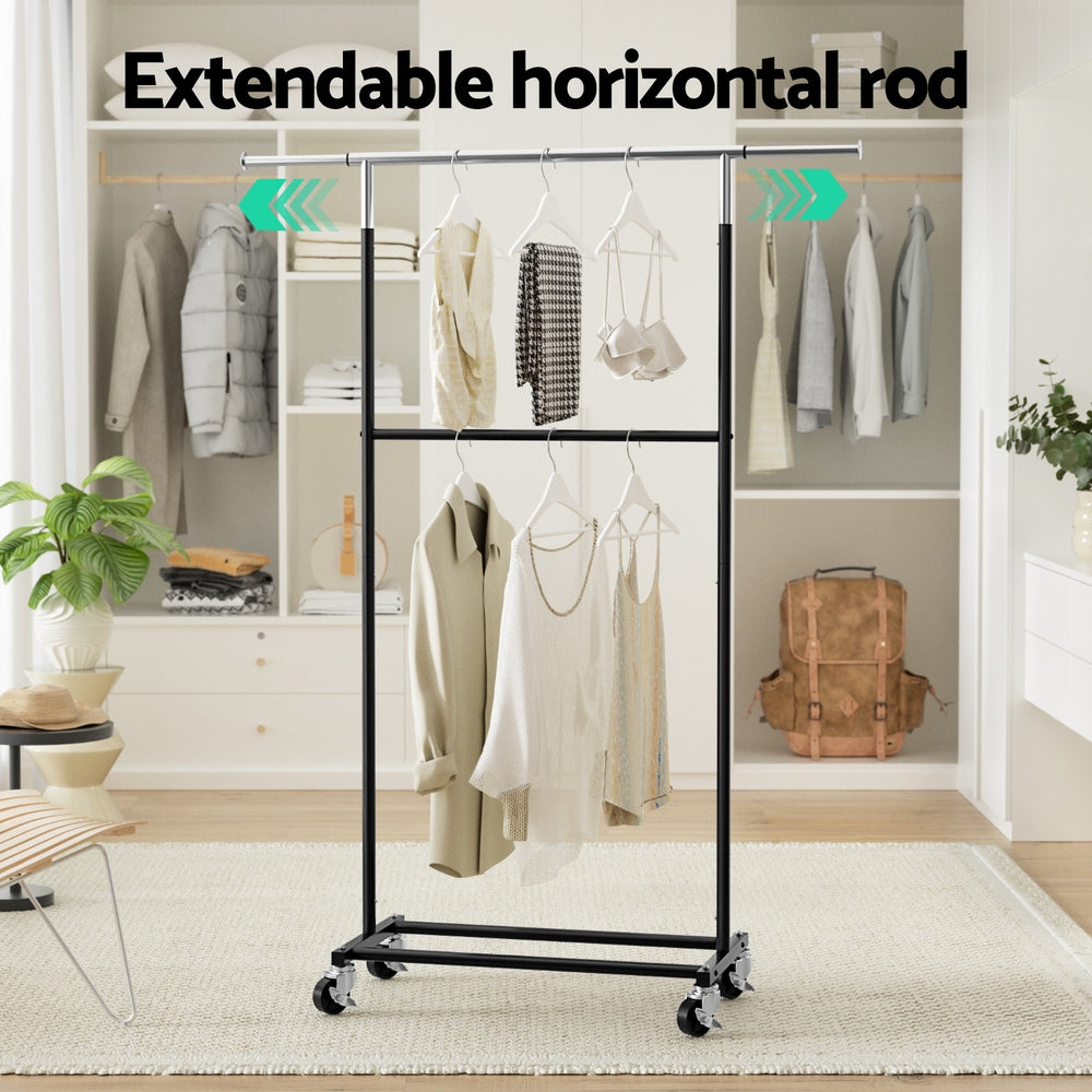 artiss-clothes-rack-double-rod-airer-rail-coat-stand-adjustable-hanger-1