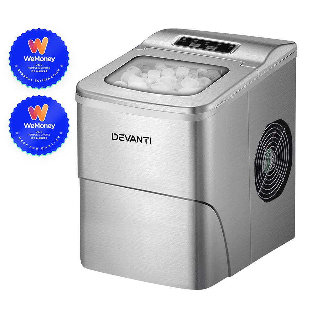 devanti-portable-ice-cube-maker-silver at www.mallsonline.com.au