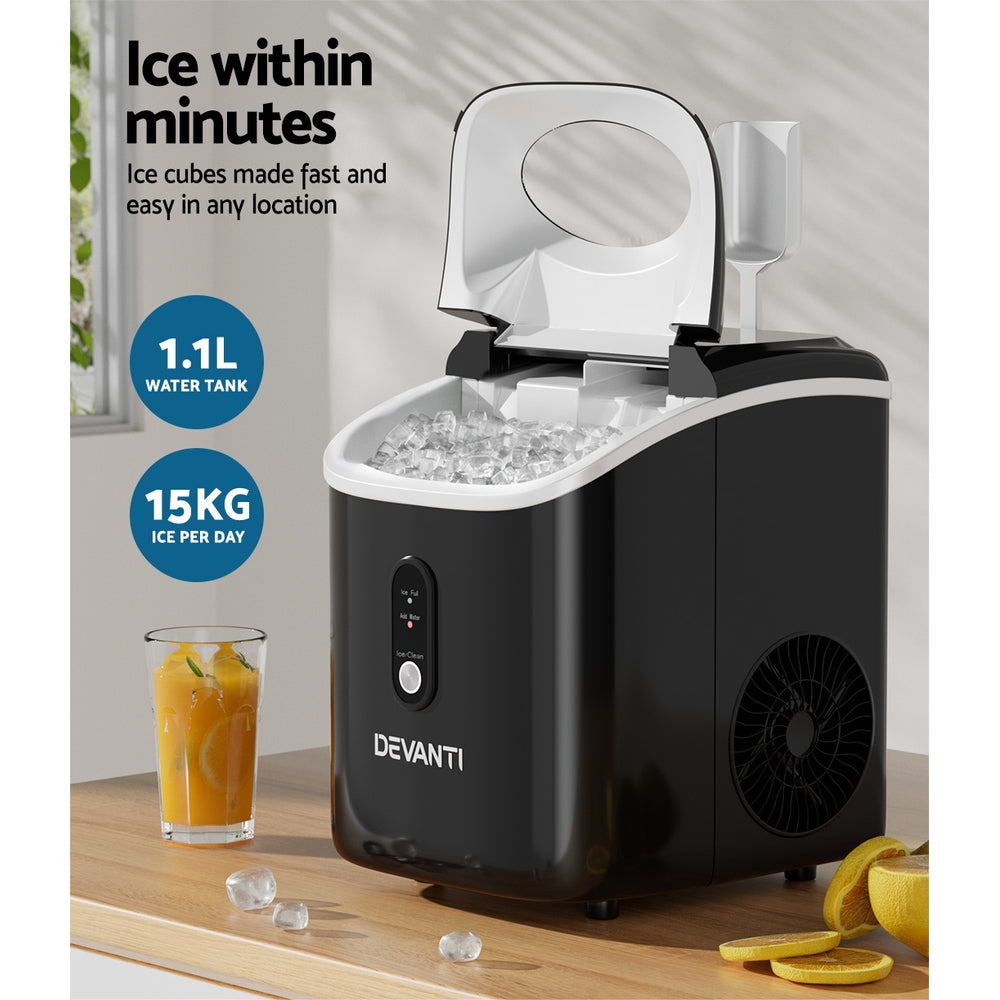 devanti-portable-ice-maker-machine-nuggetc-ice-cube-15kg-bar-countertop at www.mallsonline.com.au