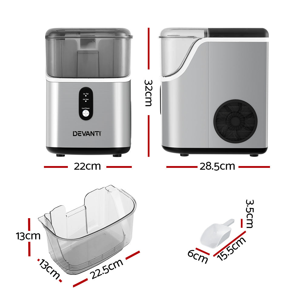 devanti-ice-maker-machine-15kg-nugget-ice-cube at www.mallsonline.com.au