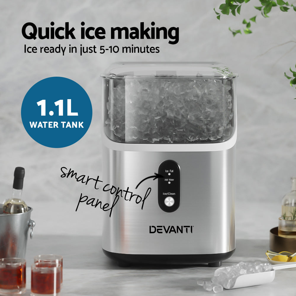 devanti-ice-maker-machine-15kg-nugget-ice-cube at www.mallsonline.com.au