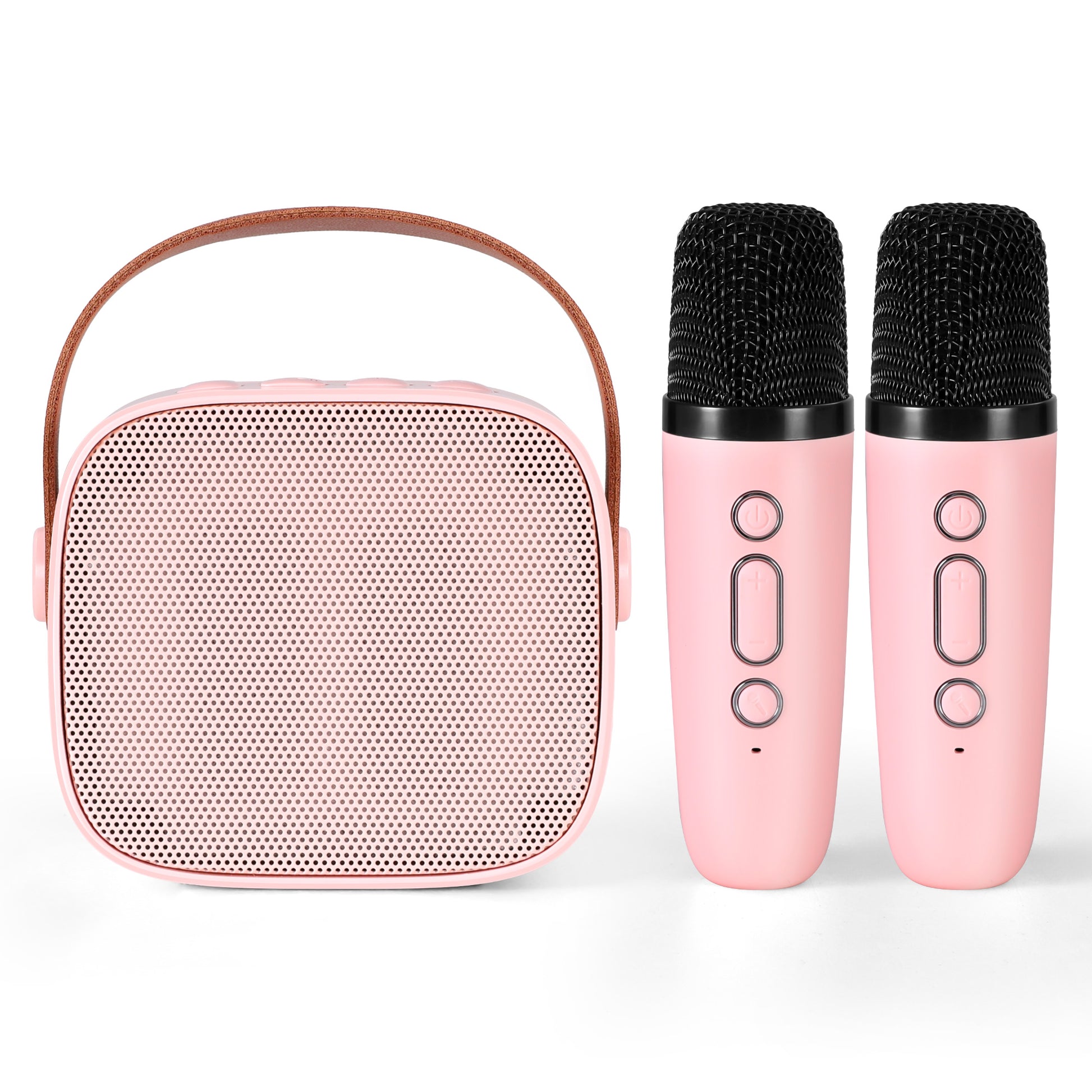 Alpha Mini Portable Karaoke Machine for Adults Kids with 2 Wireless Microphones