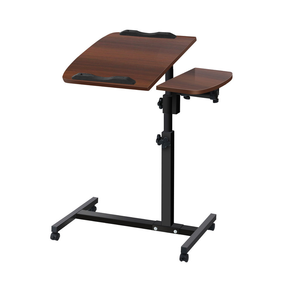 artiss-laptop-table-desk-adjustable-stand-walnut at www.mallsonline.com.au